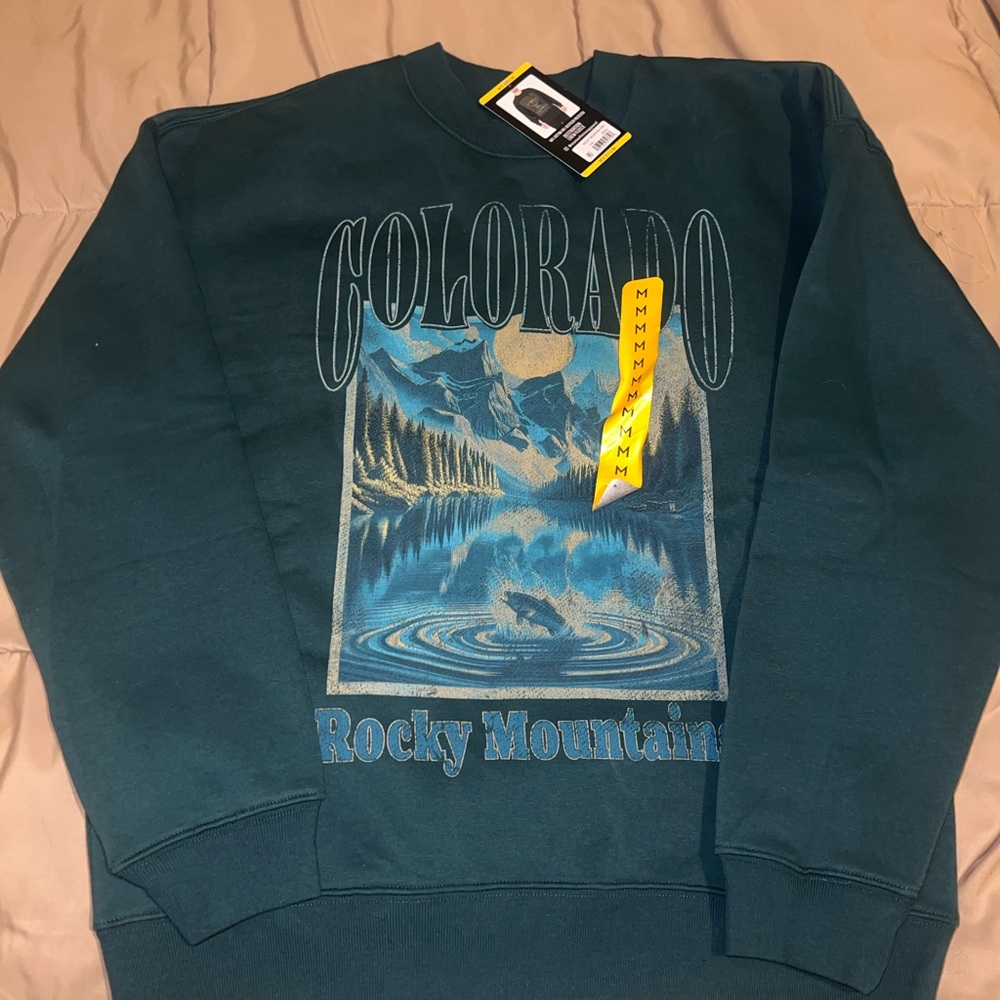 Colorado Graphic Crewneck Sweater - Teal